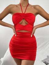 Summer Halter Cut-out Dress