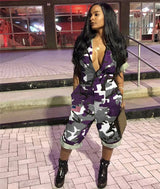 Casual Camouflage Print Jumpsuit