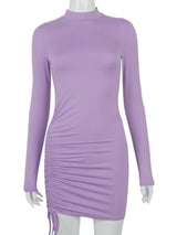Turtleneck Bodycon Mini Dress