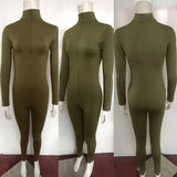 V Neck Bodycon Jumpsuit