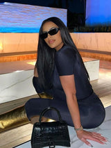 Casual Simple Two Piece Se