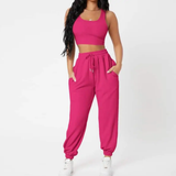 2 Pieces High Waisted Pants Set