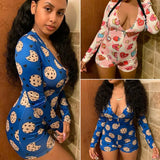 Deep V Neck Bodycon Jumpsuits