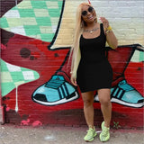 Women's Solid Strap Casual Dress