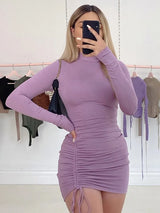 Turtleneck Bodycon Mini Dress