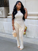 Bodycon Knitted Top Legging Pants Set