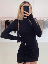 Turtleneck Bodycon Mini Dress