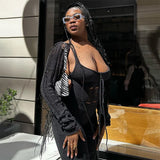 Hollow Slim Pencil Jumpsuit