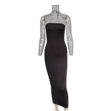 Women's Sleeveless chest wrapped Dress