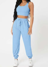 2 Pieces High Waisted Pants Set
