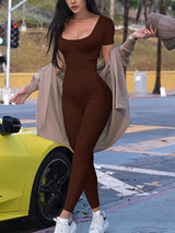 Women's Rompers Short Sleeve Jumpsuit