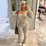 Hollow Slim Pencil Jumpsuit