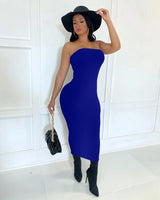 Women's Sleeveless chest wrapped Dress
