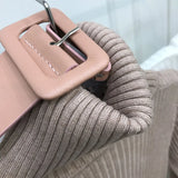 Soft Elastic Turtleneck Dress