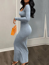 Long Sleeve Casual Maxi Dress