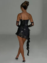 Elegant Strapless Ruffle Mini Dress