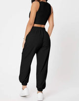 2 Pieces High Waisted Pants Set