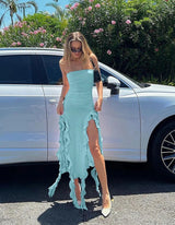 Ruffle Strapless Dress