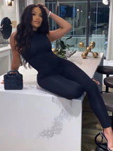 Casual Fitness Sleeveless Slim Jumpsuit
