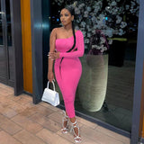 One Shoulder Hollow Out Dress